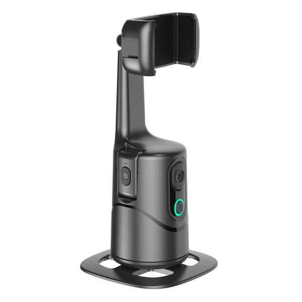 Geststyrd AI Intelligent Auto Tracking Telefongimbal Bluetooth fjärrkontroll Svart