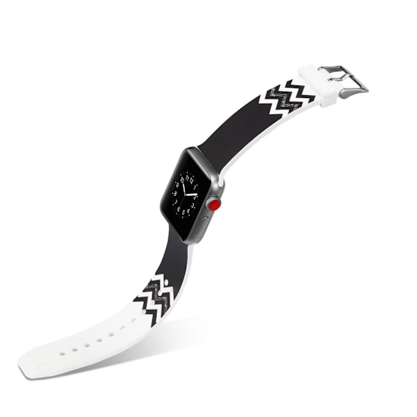 Silicone klockrem för Apple Watch 4 40mm, 3/2/1 38mm - Twill multifärg