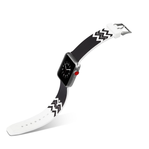 Silicone Watchband for Apple Watch 4 40mm, Series 3 / 2 / 1 38mm - Twill Multicolor