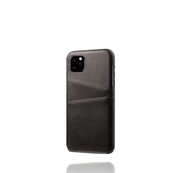 iPhone 11 dobbeltkortspor PU - læderbelagt pc - etui Black
