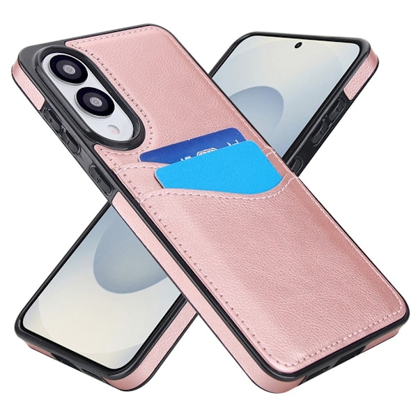 Till Samsung Galaxy S25 Edge Skal med 2 kortplatser Rosa