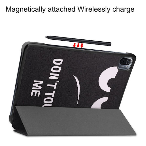 Xiaomi Pad 5 Stativ Slim Fit Deksel Sleep / Wake - Don't Touch Me Black