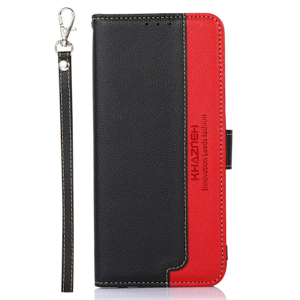 KHAZNEH OnePlus 10T / Ace Pro Plånboksfodral - Svart/Röd Svart