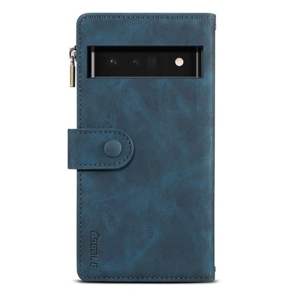 ESEBLE Glidelås Telefondeksel med Stropp for Google Pixel 6a - Blå Blue