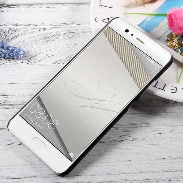 Huawei P10, Cover Plastcover Gummiert - Sort Black