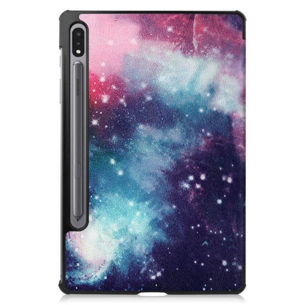 Kolminkertainen jalusta Smart Case Samsung Galaxy Tab S7 / S8 -puhelimelle - Space Multicolor