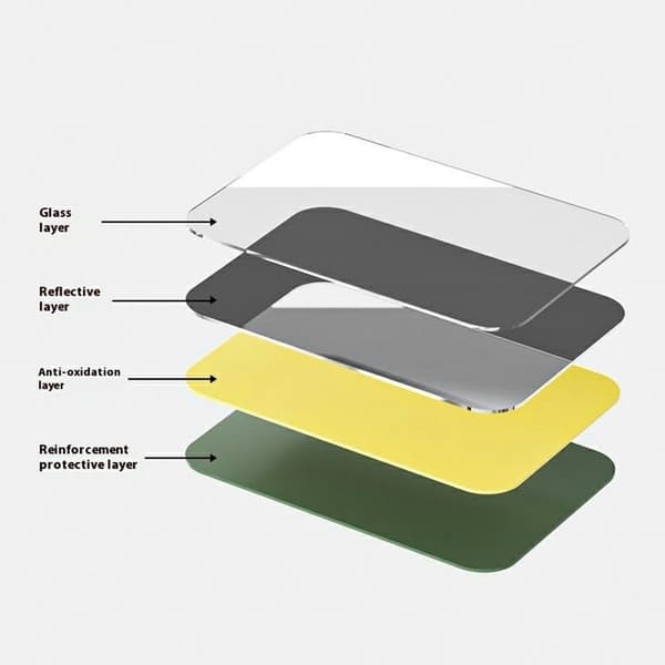 Stark Sugkopp Väggmonterad Spegel Sminkspegel Vit