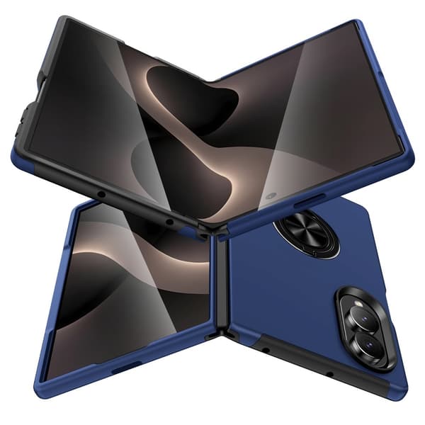 Hybridtelefonfodral med ringhållare till Samsung Galaxy Z Fold8 Blå