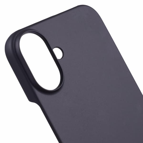 Etui Cover til iPhone 16 Stødsikkert hårdt gummibelagt telefoncover Black