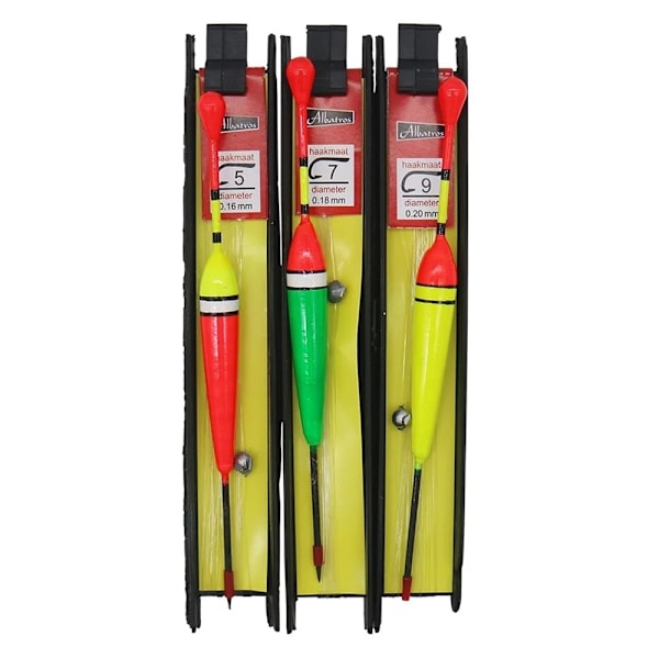 3-paks blyagn Flytebøye fiskeutstyr Fishing Fish Float Drift Set 6m line - Type 1 Multicolor