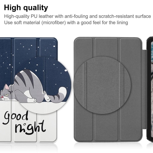 Tablet Stand Slim Fit Cover For Nokia T20  - Cat Multicolor
