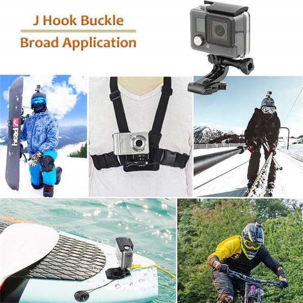 54-i-1-tilbehør til DJI Osmo Action 6 actionkamera – masse bra Black