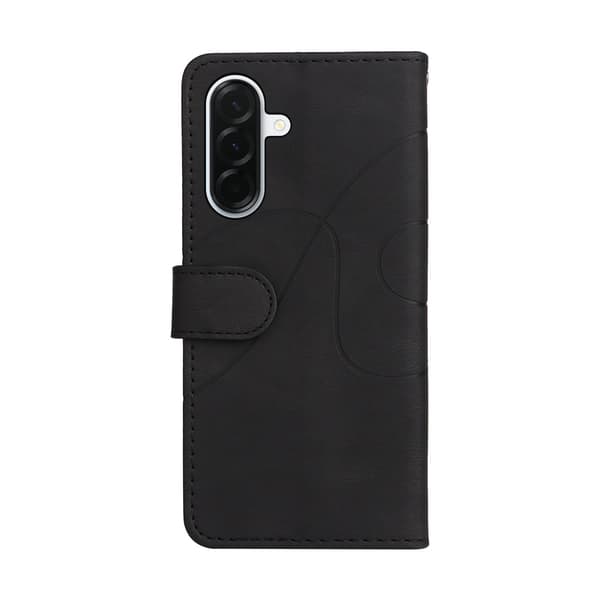 Til Samsung Galaxy A37 5G MTK mobildeksel med stativ og lommebok Black