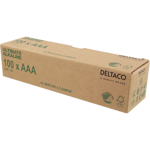 Ultimate Alkaline AAA batteri Svanenmärkt 1.5V 100 - pack Grön
