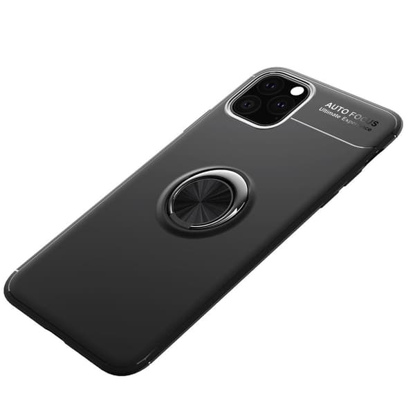 iPhone 11 Finger Ring Stativ (Innebygd metallplate) Etui Black