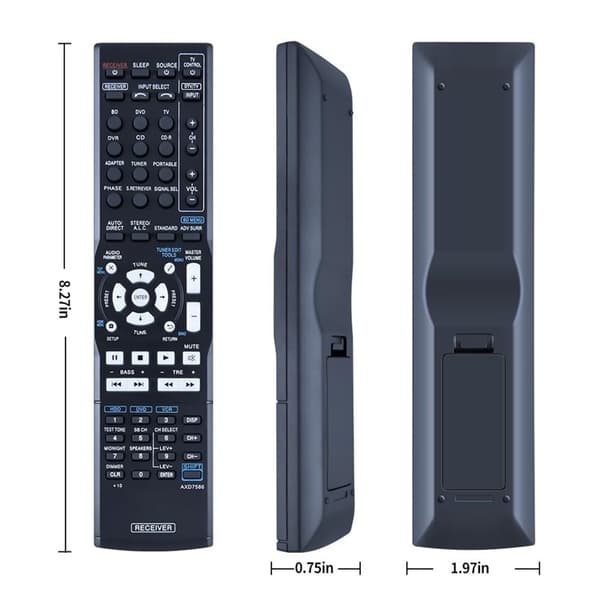 Fjernkontroll Utskiftning for AXD7586 for Pioneer AV-receiver Stereo System Black