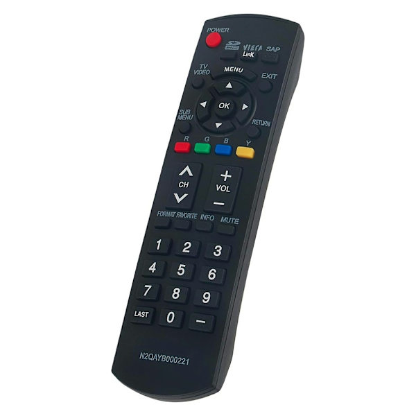 Fjernkontrollerstatning for N2QAYB000221 For Panasonic TV Black