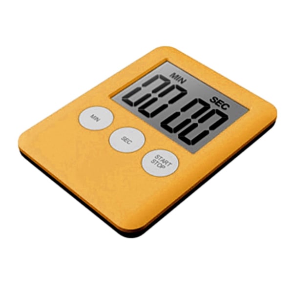 Tynn Kjøkken Timer Timer Stor Skjerm Digital Magnetisk Nedtelling - Oransje Orange
