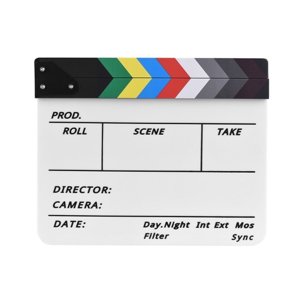 Instruktør Film Clapboard Movie Cut Scene Clapper Board - Farver White