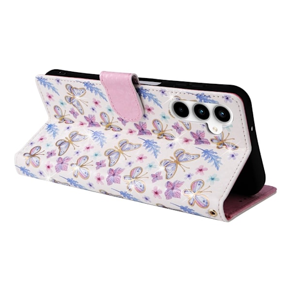 Till Samsung Galaxy A35 Plånboksfodral Blommor multifärg