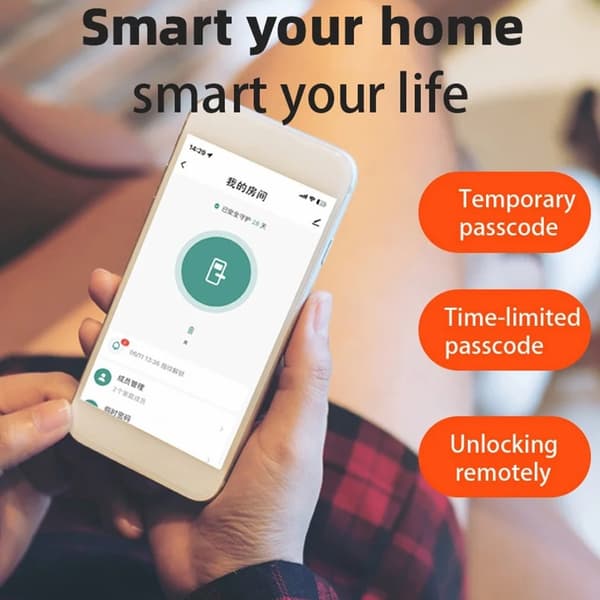 A1 Tuya WiFi Fingeraftryk Smart dørlås Dynamisk adgangskode NFC elektronisk lås Silver