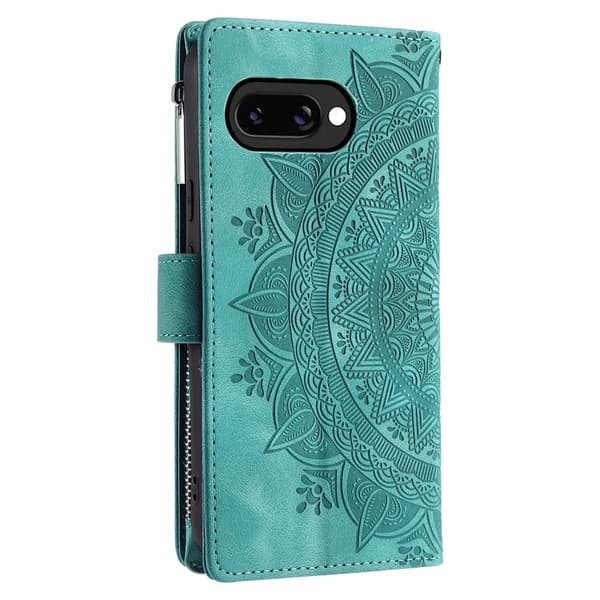 Til Google Pixel 10a Pungcover Mandala Blomstermønster - Mintgrøn Green