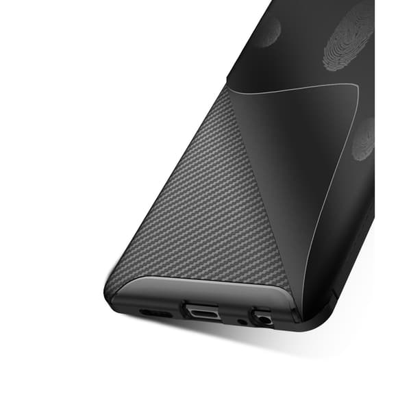 Carbon Fiber Texture Brushed TPU Shell Huawei P30 - Musta Black