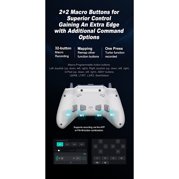 Bluetooth trådløs spillkontroller med mottaker kompatibel med Steam PC Android iOS Nintendo Switch - Rosa Pink