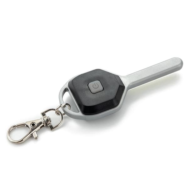 Mini LED-lommelygte nøglering bærbar LED-natlampe nødbelysning - Sølv Silver