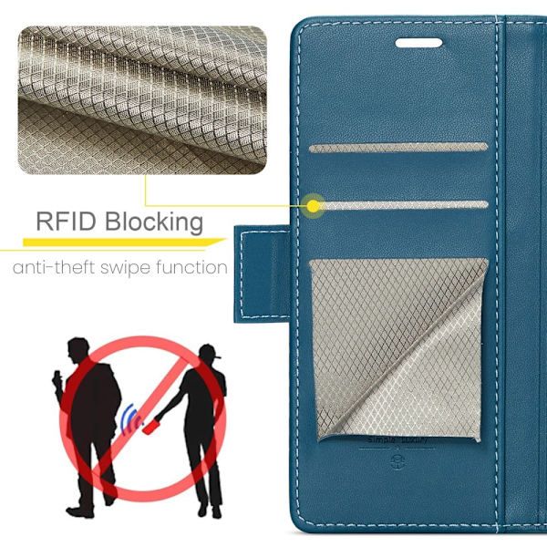 CASEME Retro Lommebok Etui for Pixel 8a Blue