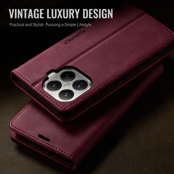 CASEME Til Xiaomi 17T Lommebokdeksel Red