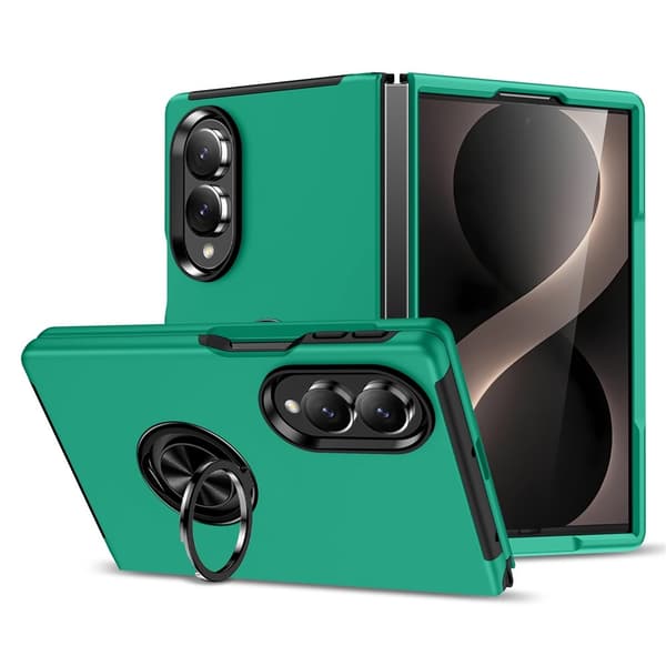 Hybridtelefonfodral med ringhållare till Samsung Galaxy Z Fold8 Grön