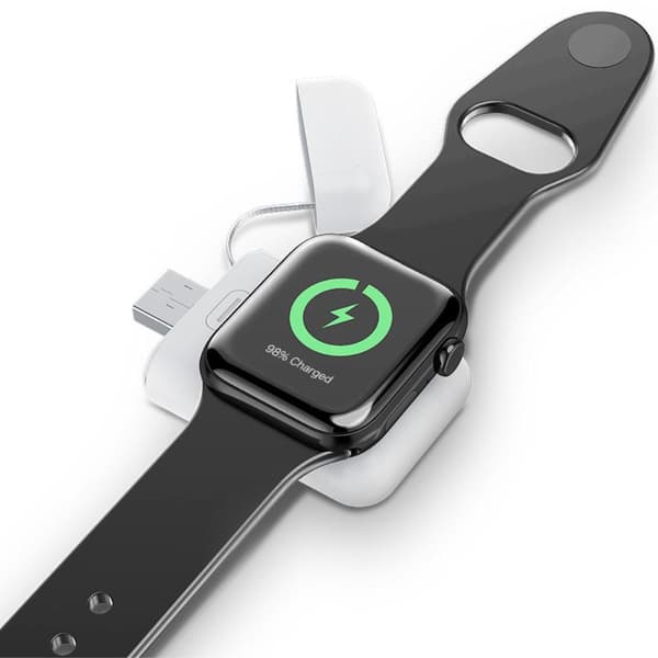 Qi trådløs strømbank til Apple Watch - serien 7/6/5/4/3/2/1 White