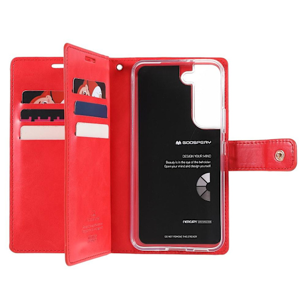 Samsung Galaxy S22 MERCURY GOOSPERY Mansoor Lompakkokotelo - Punainen Red