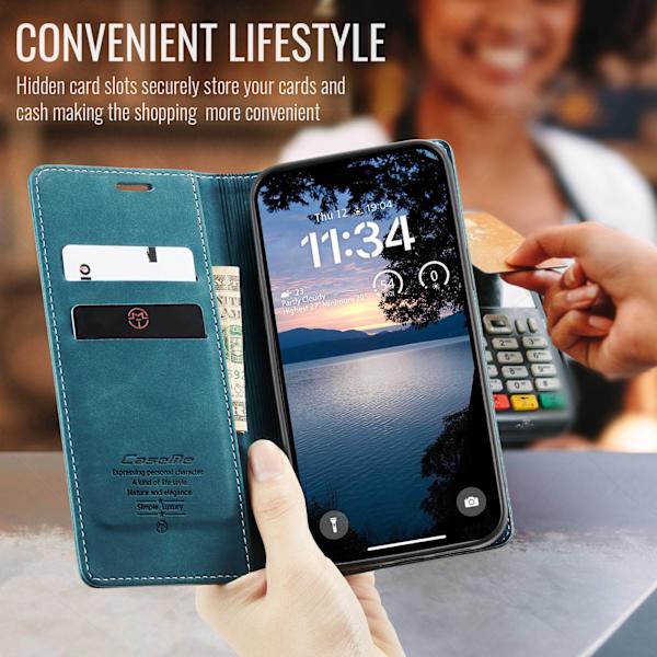 CASEME Retro lompakkokotelo iPhone Air Blue