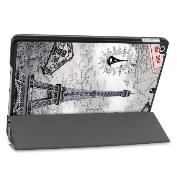 Apple iPad 10.2 Pattern PU Trifoldet Stand Tablet-etui - Kort Multicolor