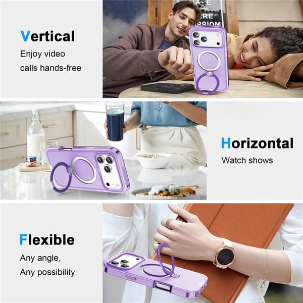 Telefoncover med skærmbeskyttelse til iPhone 18 Pro Max / 17 Pro Max Purple