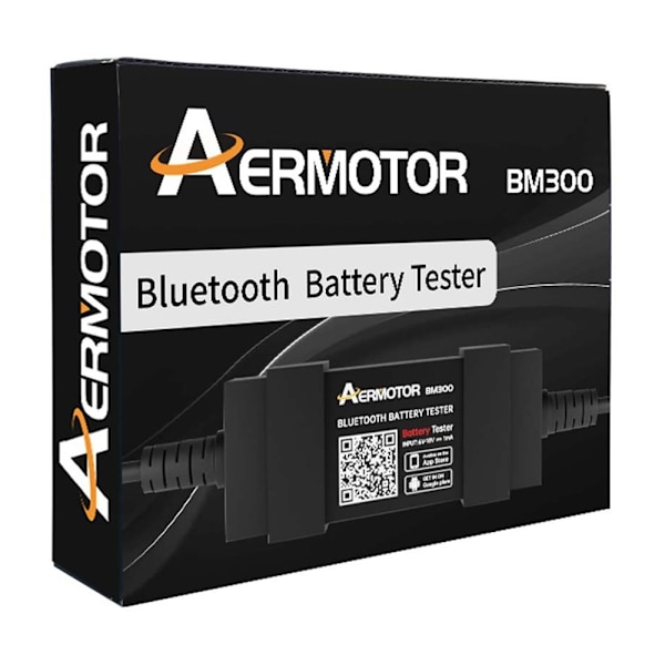 Tester for bilbatteri 12V, ladestartanalysator for Android og iOS Black