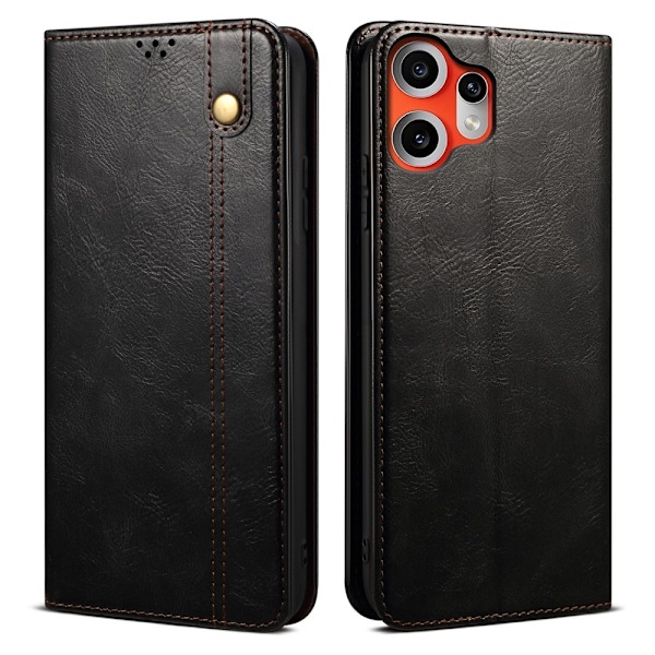 Crazy Horse pung-etui til Nothing CMF Phone 2 Pro - Sort Black