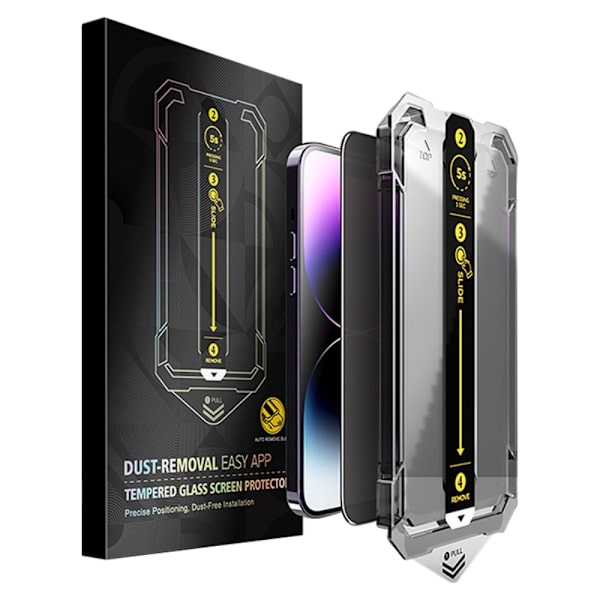 iPhone 15 Pro Max Anti-spy Privacy Tempered Glass -näytönsuoja Transparent