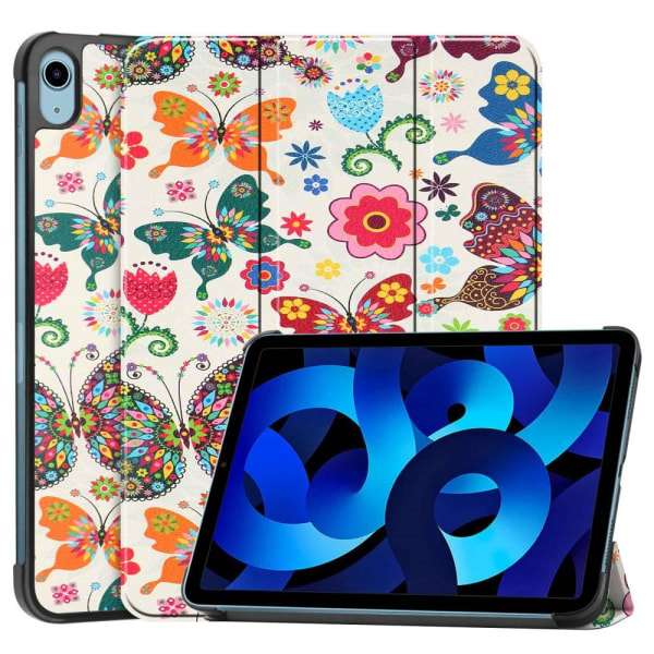 Trifoldet stativetui til iPad 10.9 (2022) Tabletcover - Sommerfugl Multicolor