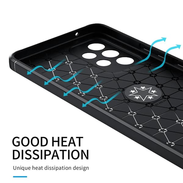 Samsung Galaxy A33 5G deksel med fingerring og innebygd plate Black