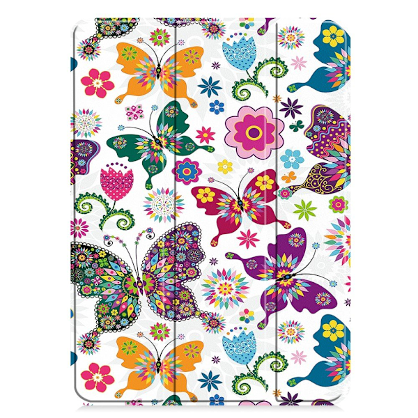 Til iPad Pro 11 (2024) Etui Tre-fold Stativ Tablet Cover - Butterflies Multicolor