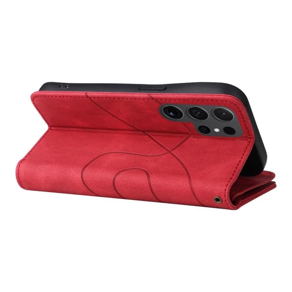 KT Multifunksjons Serie-5 For Samsung Galaxy S24 Ultra Telefonveske Red