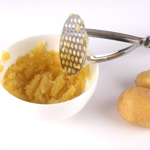 Kartoffelmasker Rustfrit stål Grøntsagsfrugtmaskepresser Silver