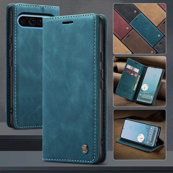 CASEME För Google Pixel 10 Pro XL Fodral Stativ Telefonfodral Grön
