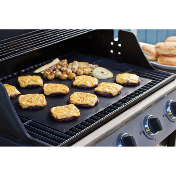 Grillmatte 6stk Non - stick 33x40cm Matter for Kull - og Elektriske Griller Black