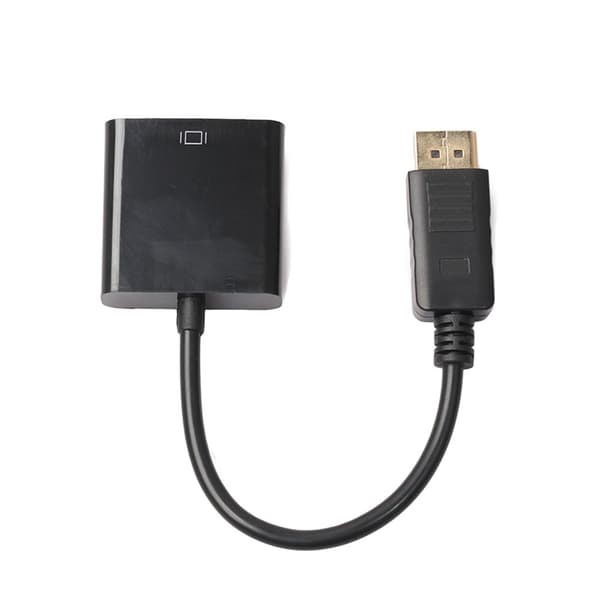 DisplayPort DP hann til VGA hunn videokonverterkabeladapter PC bærbar PC TV Black