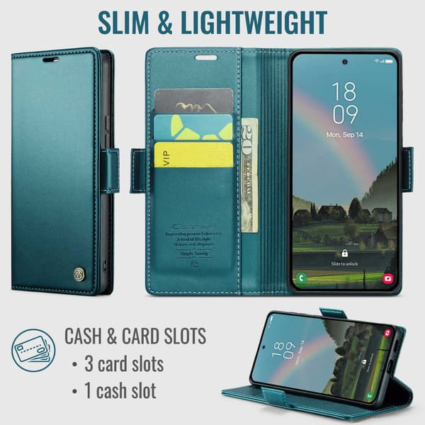 CASEME Til Xiaomi 17T Lommebokdeksel Green