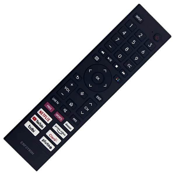 Fjernkontroll erstatning ERF3Y80H for Hisense TV (støtter ikke talefunksjon) Black